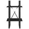 vidaXL Estante com 2 prateleiras 40x30x70 cm pinho maci&ccedil;o preto