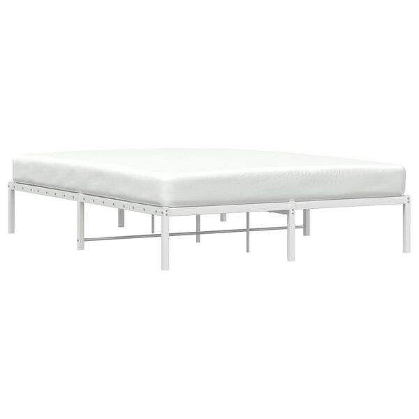 vidaXL Estrutura de cama 150x200 cm metal branco