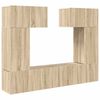 vidaXL 6pcs conjunto de m&oacute;veis de TV derivados madeira carvalho sonoma