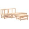 vidaXL 4 pcs conjunto lounge de jardim madeira de pinho maci&ccedil;a