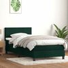 vidaXL Cama com molas/colch&atilde;o verde-escuro 90x210 cm veludo