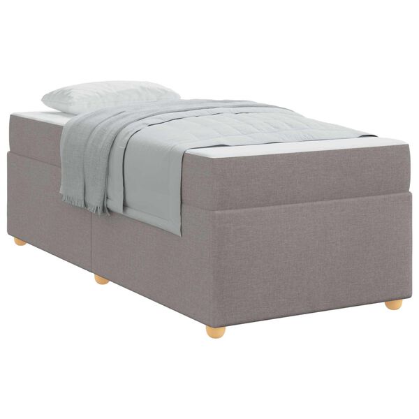 vidaXL Estrutura da Cama Cinzento-acastanhado 80 x 200 cm tecido