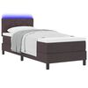 vidaXL Cama Box com colch&atilde;o Marrom Escuro 80 x 200 cm tecido