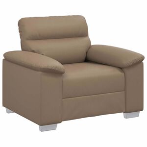 vidaXL Poltrona 100x81x84 cm couro artificial cappuccino