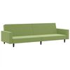 vidaXL Sof&aacute;-cama de 2 lugares veludo verde-claro