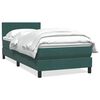 vidaXL Cama com molas/colch&atilde;o verde-escuro 80x210 cm veludo
