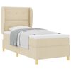 vidaXL Cama Box Springs com Colch&atilde;o Cinza Escuro 90x190 cm Creme