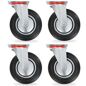 vidaXL Rodas girat&oacute;rias 4 pcs 200 mm