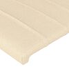 vidaXL Cabeceira de cama c/ abas tecido 163x23x78/88 cm creme