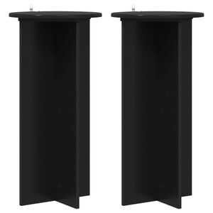 vidaXL Suporte para Plantas 2 pcs Preto 40 x 40 x 80 cm