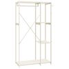 vidaXL Roupeiro 90x40x167 cm metal e contraplacado branco