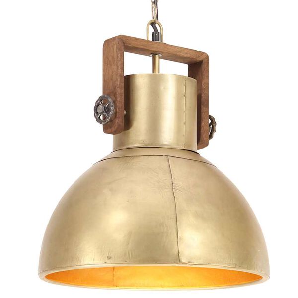 vidaXL Candeeiro suspenso industrial redondo 25 W 40 cm E27 bronze