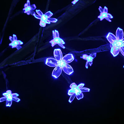 vidaXL Árvore de Natal 120 luzes LED flor cerejeira luz azul 150 cm
