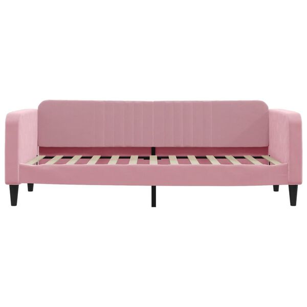 vidaXL Sof&aacute;-cama 80x200 cm veludo rosa