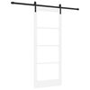 vidaXL Porta Deslizante ORKDAL Branco e Preto 83 x 202 cm