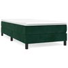 vidaXL Estrutura de cama com molas 90x200 cm veludo verde-escuro