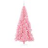 vidaXL &Aacute;rvore de Natal com 300 LEDs com suporte Rosa 210 cm PVC