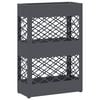 vidaXL Suporte de Guarda-Sol Antracite 28 x 12 x 41 cm A&ccedil;o