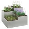 vidaXL Vaso de Jardim Prateado 80 x 80 x 60 cm Aço galvanizado