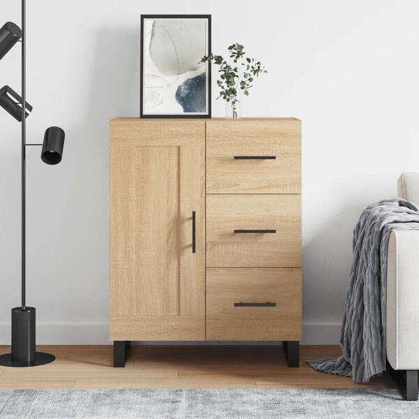 vidaXL Aparador 69,5x34x90 cm derivados de madeira carvalho sonoma