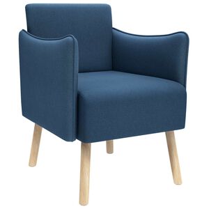 vidaXL Cadeira de acento Azul Tecido