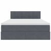vidaXL Cama com Armazenamento Cinza Escuro 140 x 190 cm Veludo
