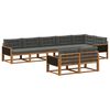 vidaXL Conjunto de Sof&aacute;s para Exterior 8 pcs Natural e Antracite