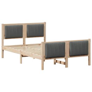 vidaXL Estrutura da cama castanho e cinzento-escuro 120 x 200 cm