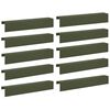 vidaXL Perfil de cobertura para jardim 10 unid. 100 x 15 x 15 cm A&ccedil;o