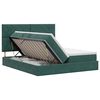 vidaXL Cama com Armazenamento Verde-Escuro 200 x 200 cm Veludo