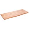 vidaXL Tampo de mesa 100x40x(2-4) cm carvalho tratado castanho-claro