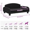 vidaXL Cama para cães 70x45x30 cm tecido preto