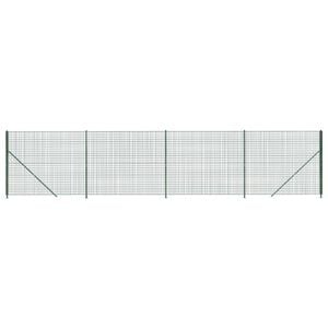 vidaXL Cerca de malha de arame com flange 1,8x10 m verde