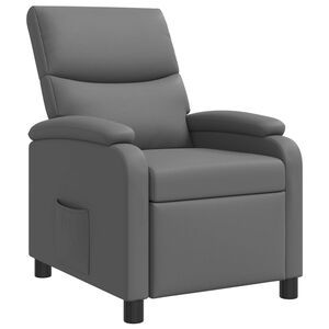vidaXL Reclin&aacute;vel Cinzento Couro Sint&eacute;tico