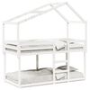 vidaXL Beliche com telhado 75x190 cm madeira de pinho maci&ccedil;a branco