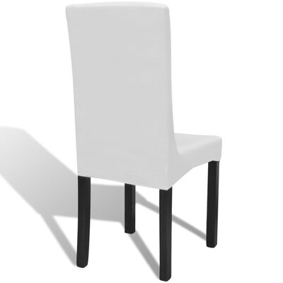 vidaXL Capa extensível para cadeiras, 4 pcs, branco