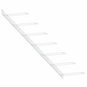 vidaXL Garrafeira de parede para 7 garrafas metal branco