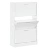 vidaXL Sapateira 63x24x103 cm derivados de madeira branco brilhante
