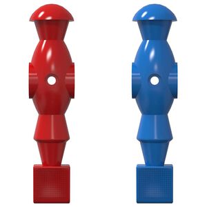 vidaXL Jogadores de Mesa de P&eacute; de Pato 22 unid. Azul e Vermelho PP