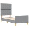 vidaXL Estrutura da Cama Cinzento-claro 80 x 200 cm tecido