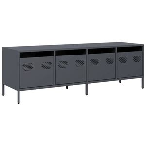 vidaXL M&oacute;vel de TV 135x39x43,5 cm a&ccedil;o laminado a frio antracite