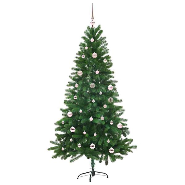 vidaXL Árvore de Natal com 150 LEDs com suporte Verde 150 cm PE