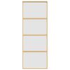 vidaXL Porta deslizante 76x205 cm vidro ESG fosco/alumínio dourado