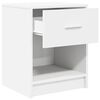 vidaXL Mesa de cabeceira com gaveta 40x34x50 cm branco