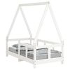 vidaXL Estrutura de cama infantil 70x140 cm pinho maci&ccedil;o branco