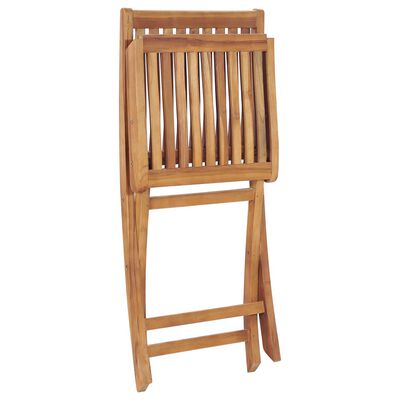vidaXL Cadeiras de jardim dobráveis 6 pcs madeira de teca maciça