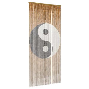 vidaXL Cortina de Porta Inseto multicolorido 200 x 90 cm Bambu