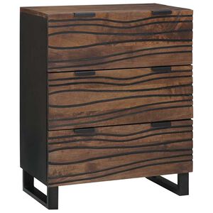 vidaXL Buffet Castanho 60 x 33.5 x 75 cm Madeira de mangueira maci&ccedil;a
