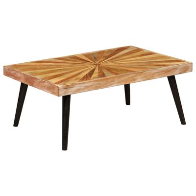 vidaXL Mesa de centro madeira de mangueira maciça 90x55x36 cm