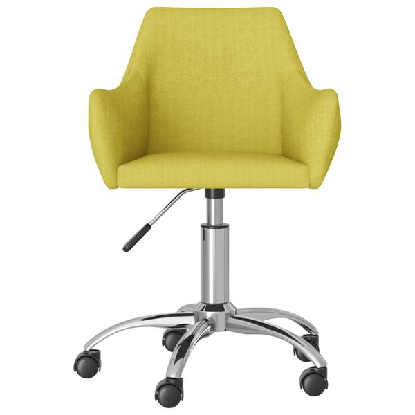 vidaXL Cadeiras de jantar girat&oacute;rias 2 pcs tecido verde